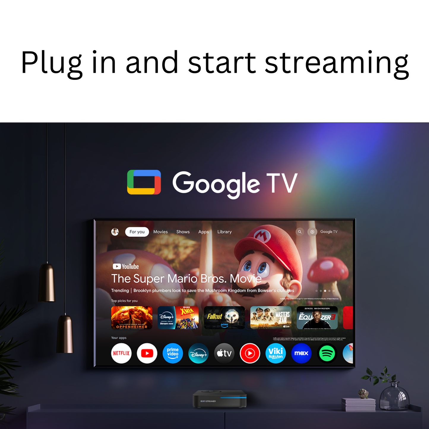 Streaming Box GX1 4K HDR Dolby Vision & Atmos Smart Google TV Android Player