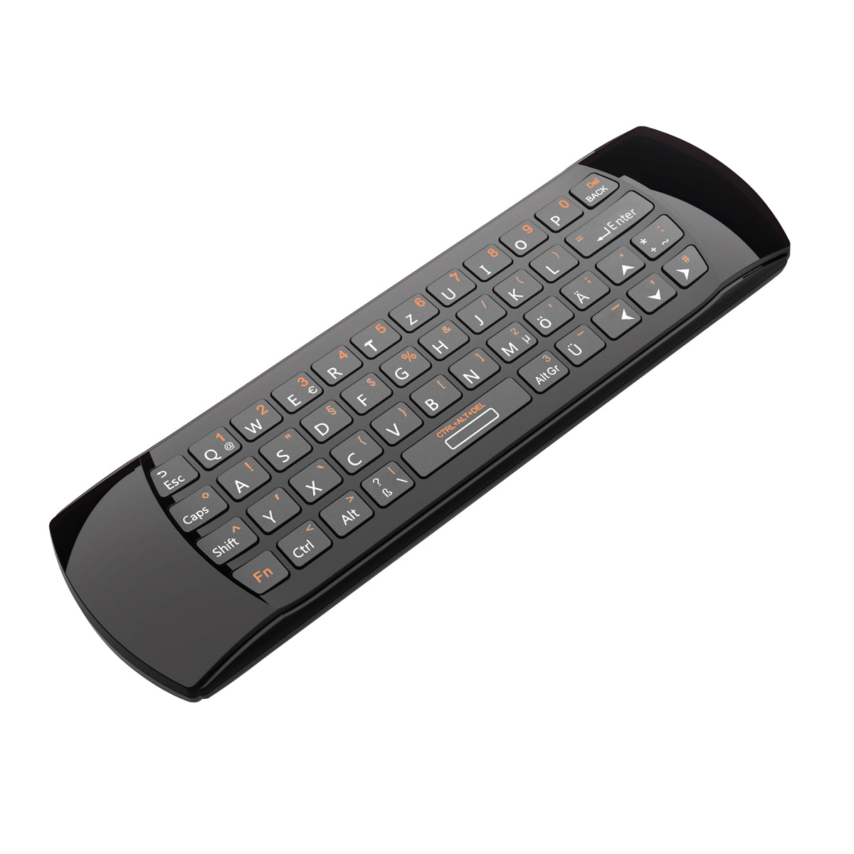 Orbsmart AM-1 wireless air mouse with German keyboard and IR learning function