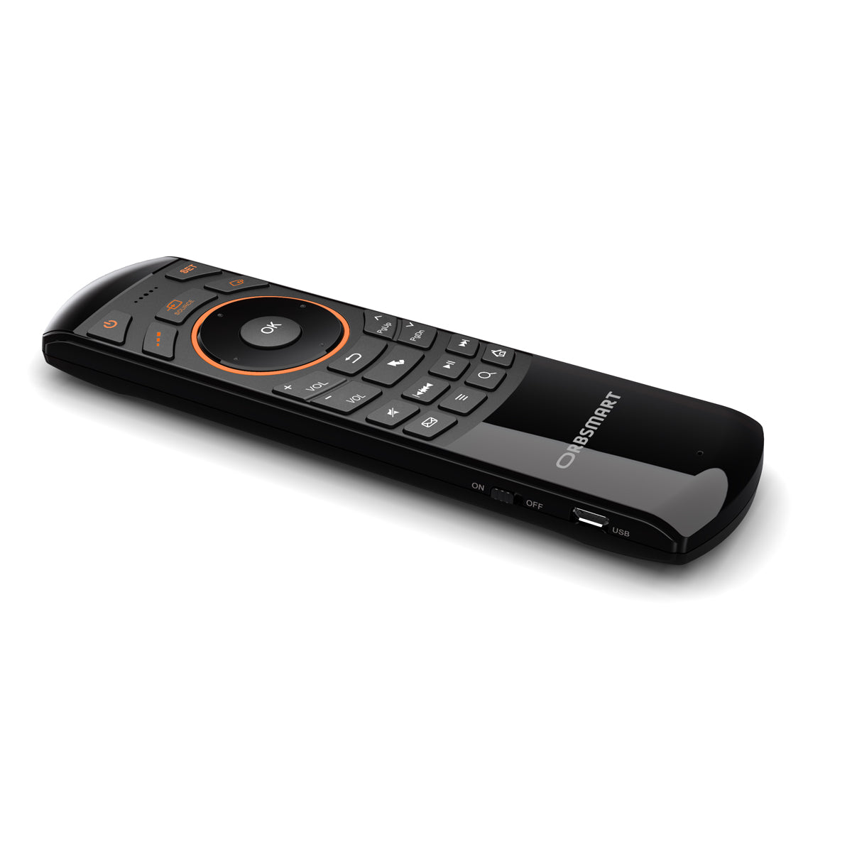 Orbsmart AM-1 wireless air mouse with German keyboard and IR learning function