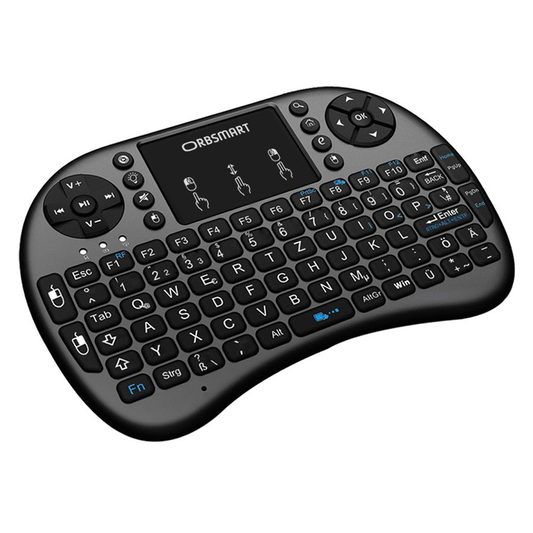 Orbsmart AM-2 kabellose Tastatur mit intergrierten Touchpad & LED-Beleuchtung