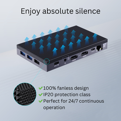 Orbsmart AW-16L | Fanless Mini PC (Intel N150, Win 11 Pro)